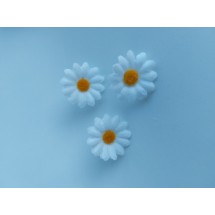 Цветок ткань 4см (белый), цена за пучок